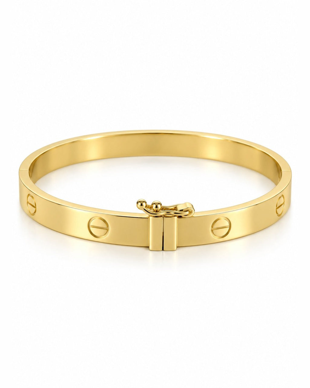 14K gold Screw Motif Bangle · GD-PUL-LV-001-01