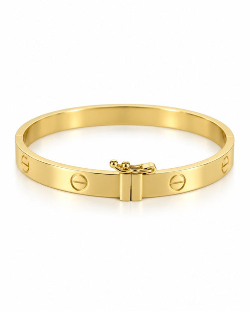 14K gold Screw Motif Bangle · GD-PUL-LV-001-01
