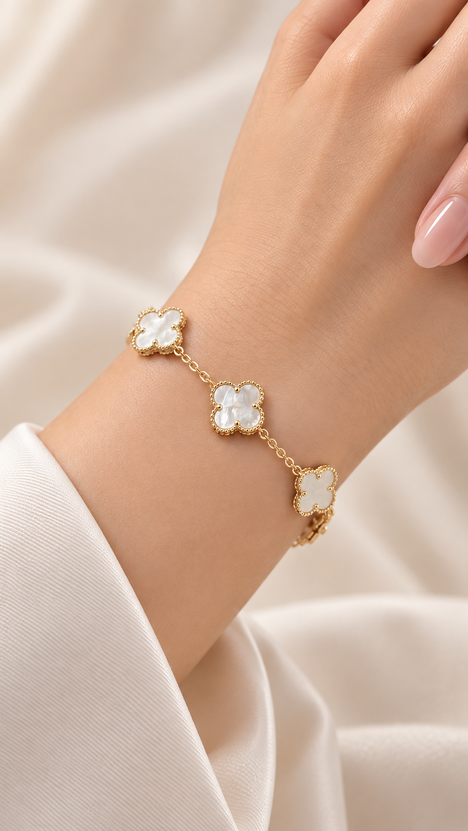 Silver 925 clover bracelet
